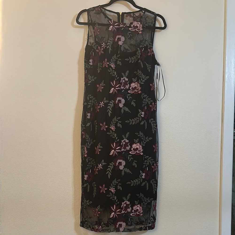 Floral Black Calvin Klein Dress